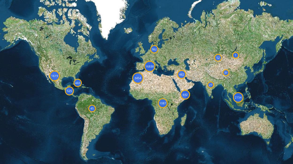 Mapa de las principales rutas migratorias del mundo