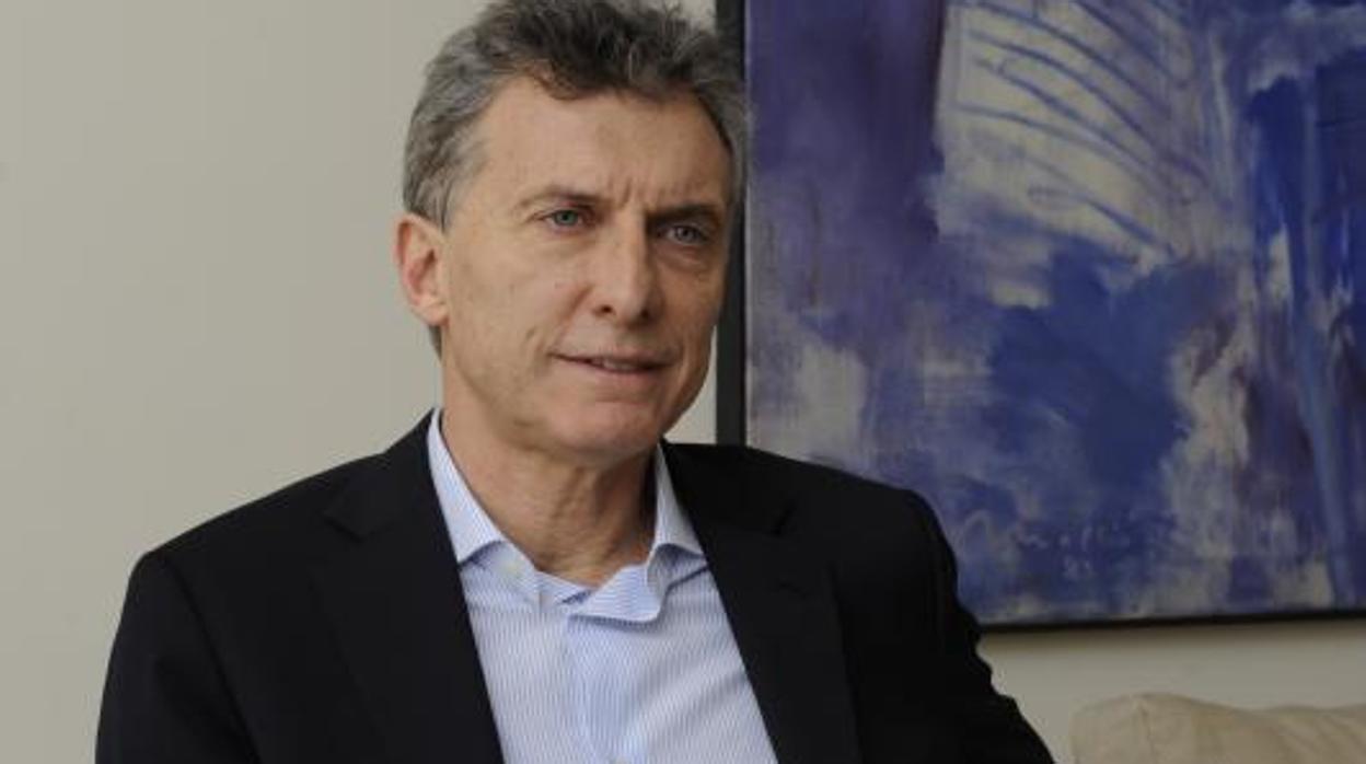 Macri durante una entrevista en Buenos Aires