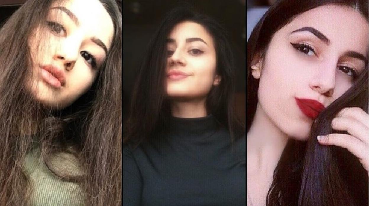 Imágenes de redes sociales de las tres hermanas