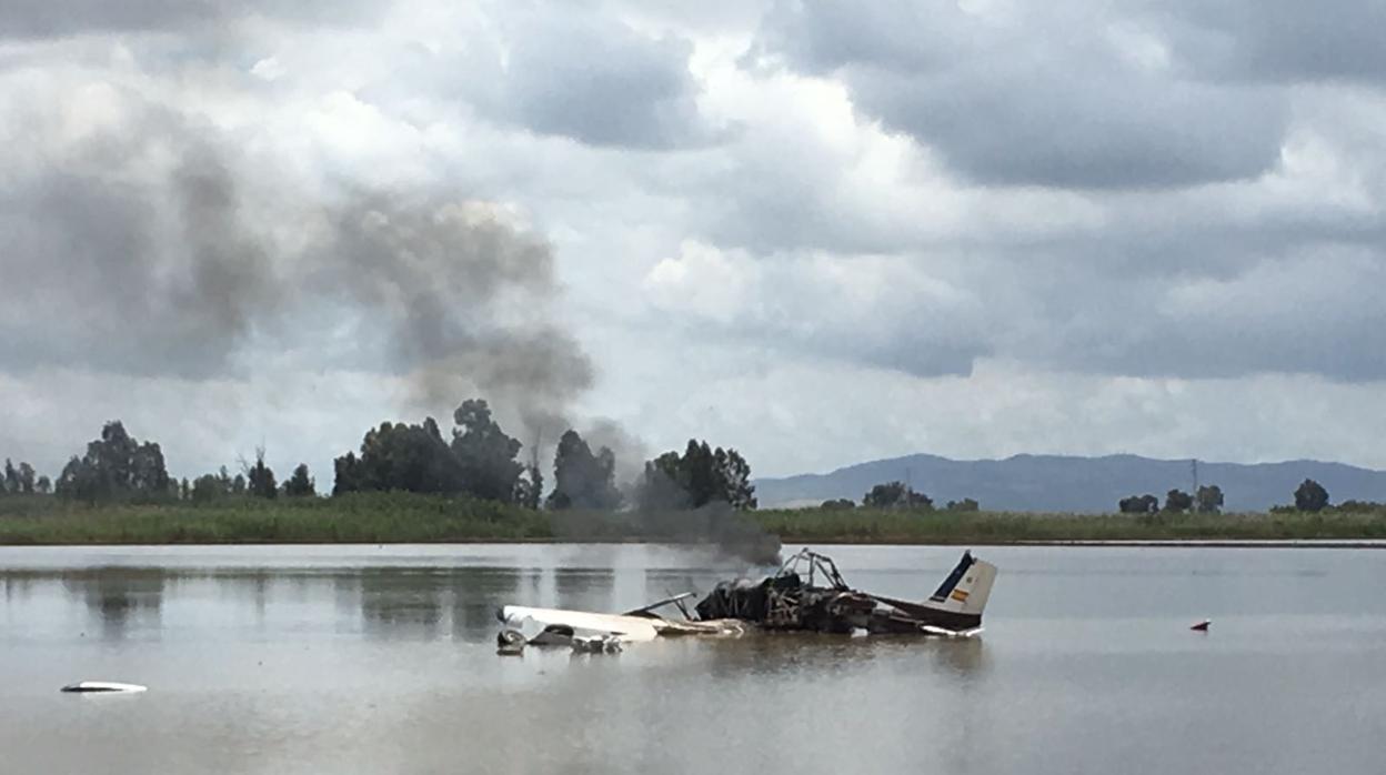 Imagen de archivo de un accidente de avioneta