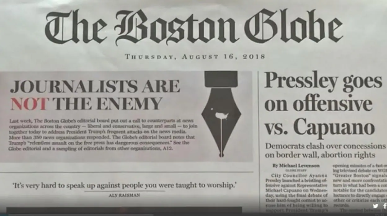 Detenido tras amenazar de muerte a los empleados del «Boston Globe» por sus críticas a Donald Trump