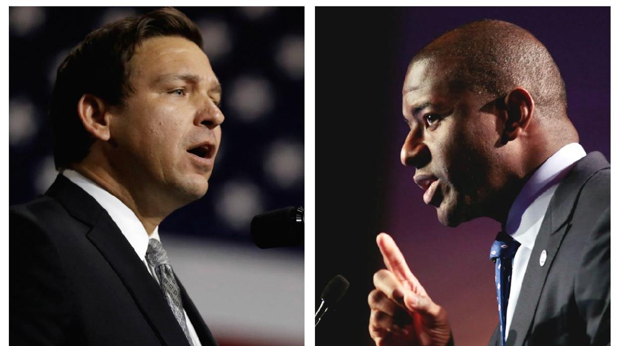 El candidato republicano a gobernador de Florida, Ron DeSantis, y su rival demócrata, Andrew Gillum