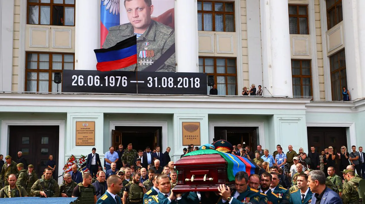 Funeral de Alexandr Zajárchenko, el líder separatista prorruso asesinado