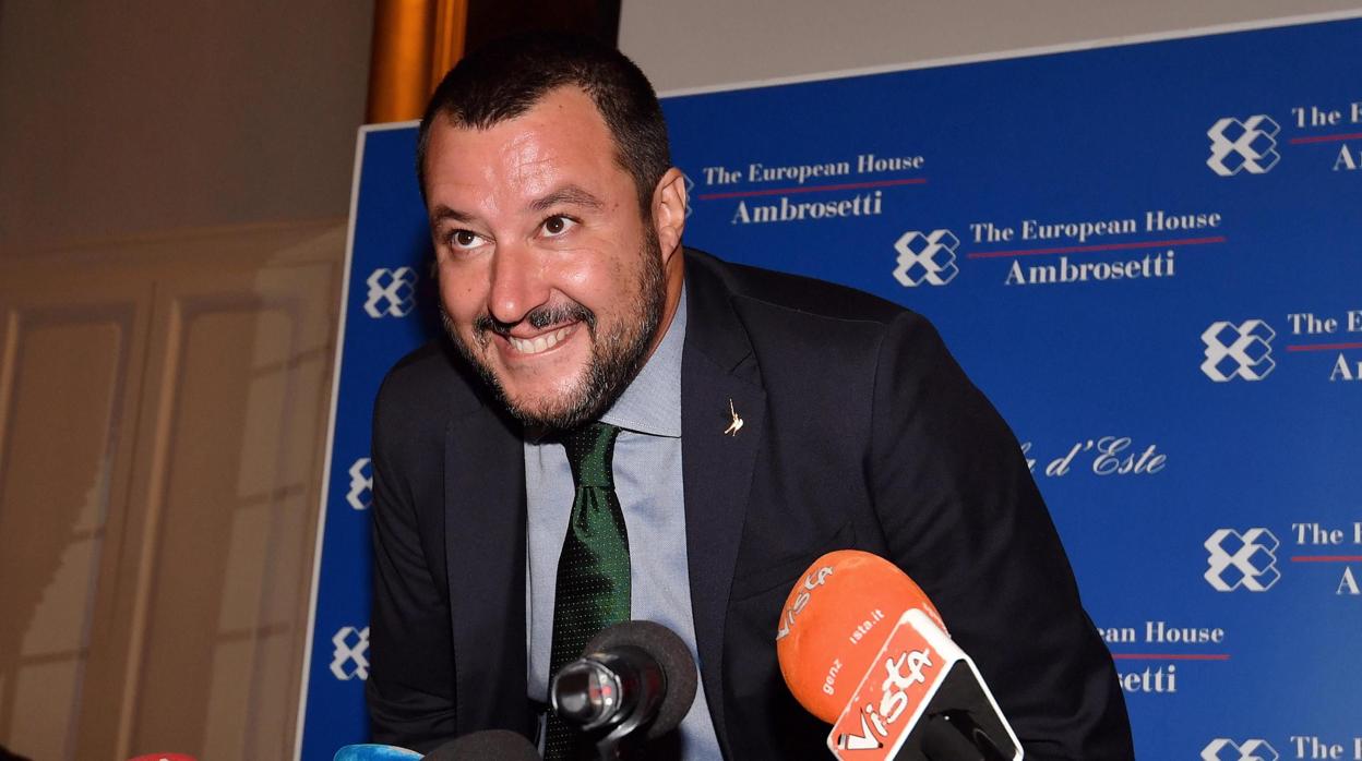 El ministro del interior, Matteo Salvini durante un foro económico en Cernobbio, Italia