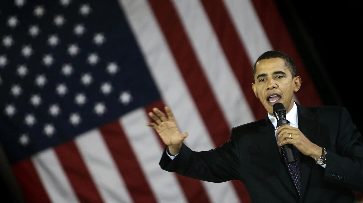 Obama, en un mitin de las primarias celebrado en diciembre de 2007