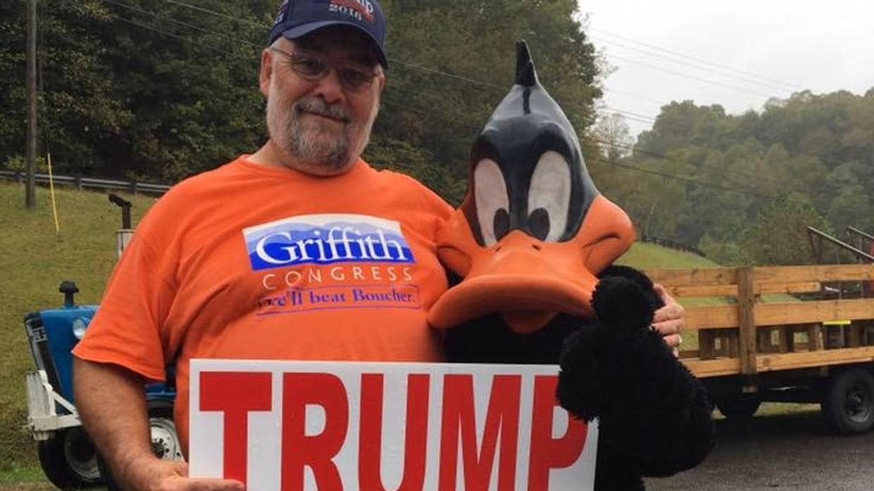 Bobby May, un seguidor de Donald Trump en Grundy (Virginia)
