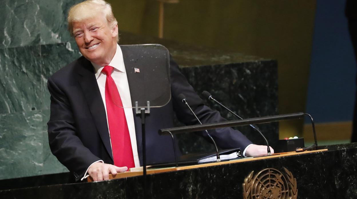 Donald Trump, durante la sesión de la Asamblea General de Naciones Unidas