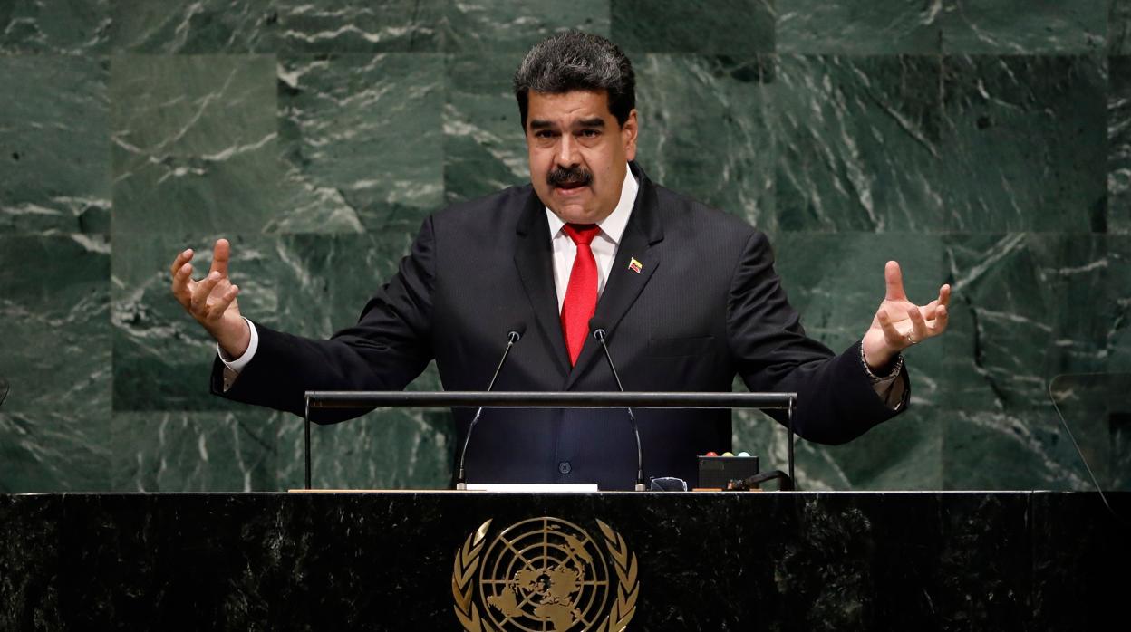 El presidente venezolano, Nicolás Maduro, durante su intervención en la ONU