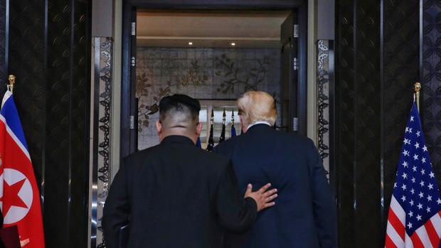 Donald Trump y Kim Jong-un el pasado 12 de junio en su primera reunión