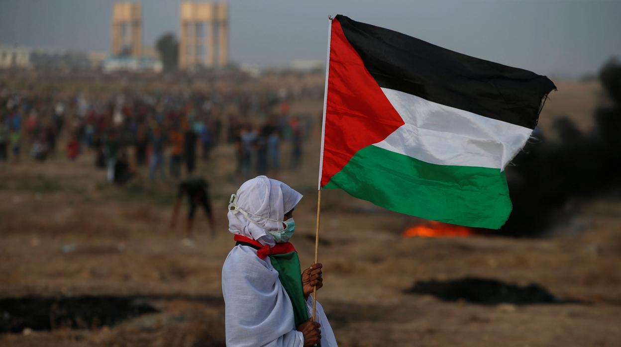 Protesta por los derechos de los palestinos en la franja de Gaza