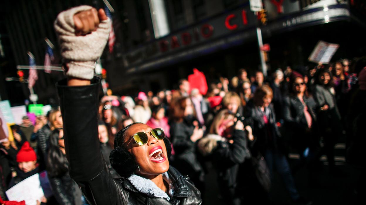 Marcha de la Mujer contra Donald Trump en Nueva York