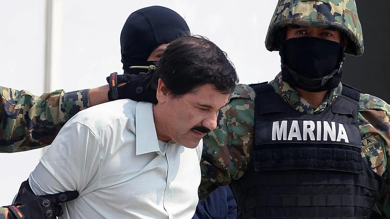 El Chapo Guzmán, presentado ante la prensa en febrero de 2014