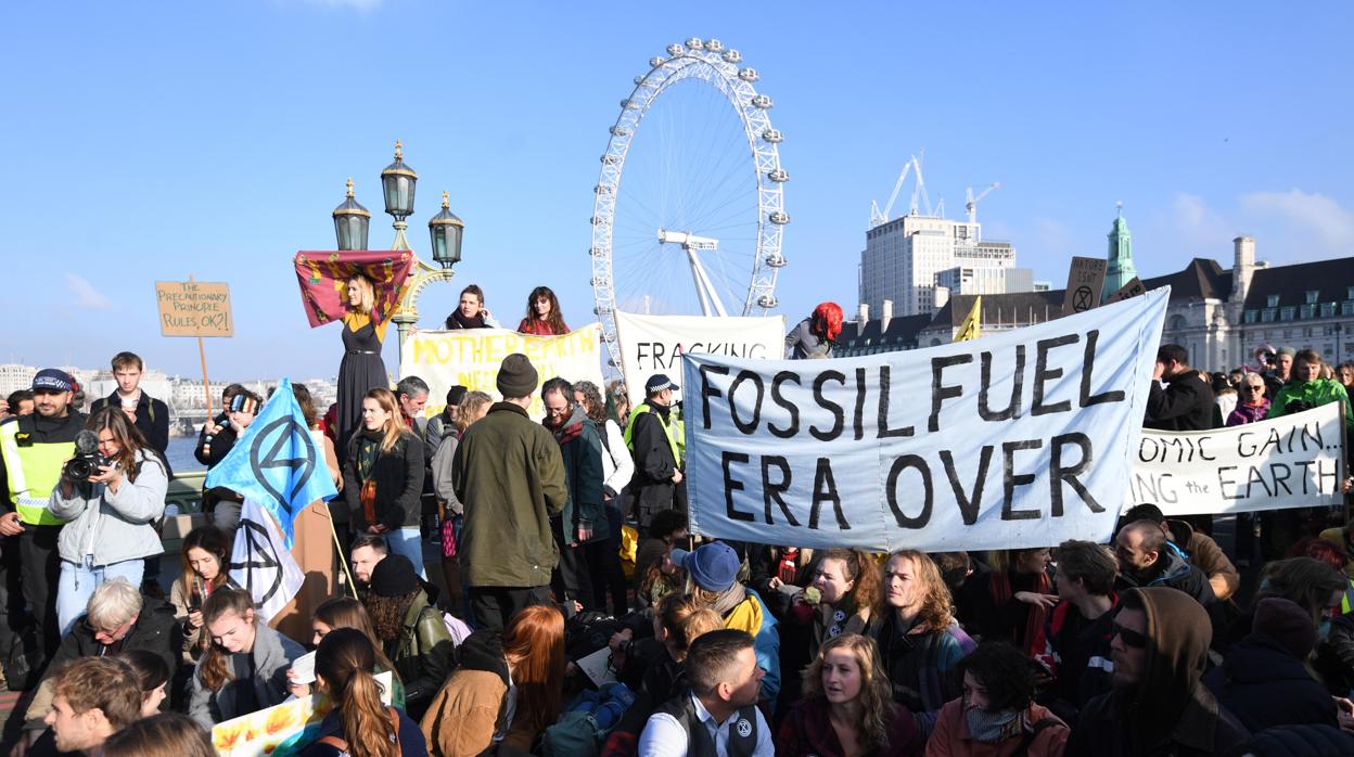 Los manifestantes en Londres