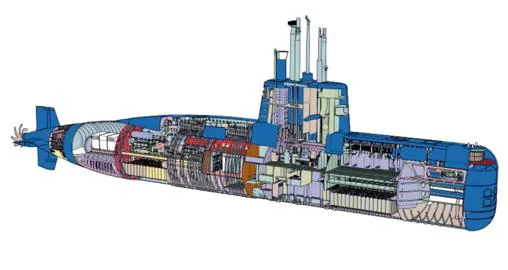Diagrama del interior del buque