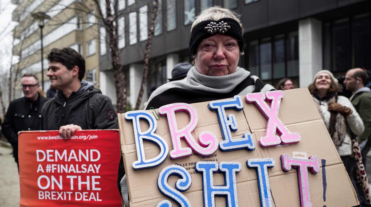 Manifestación contra el Brexit en Bruselas, convocada este domingo