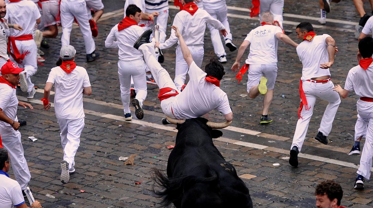 Primer encierro de los sanfermines del pasado año