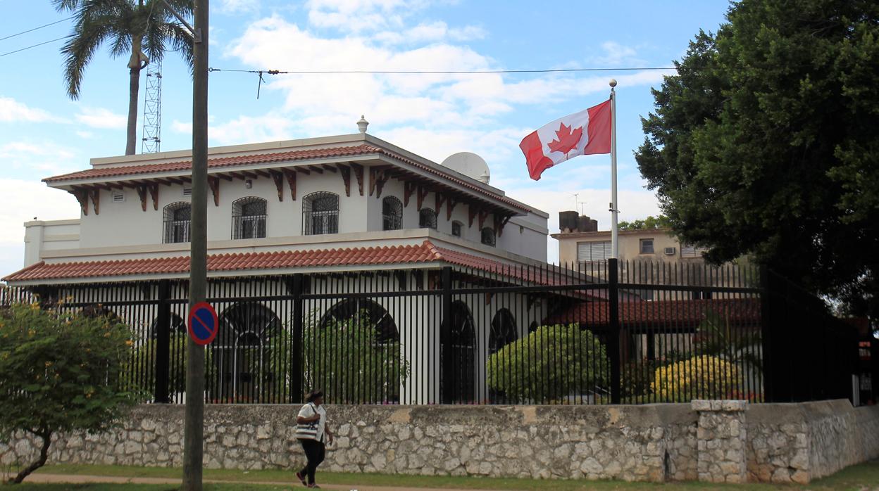 Embajada de Canadá en La Habana, este miércoles