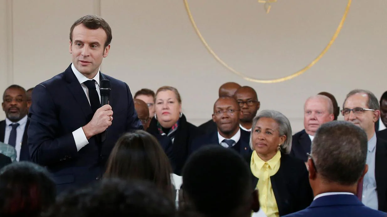 Emmanuel Macron, en una reunión con alcaldes el pasado 1 de febrero