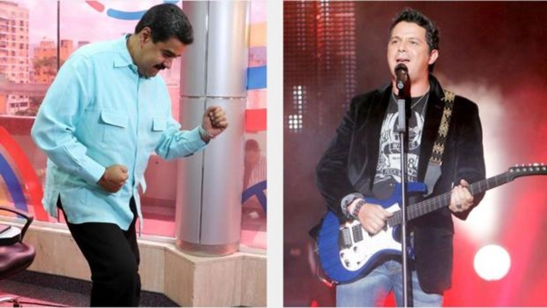 Nicolás Maduro y Alejandro Sanz, en imágenes de archivo