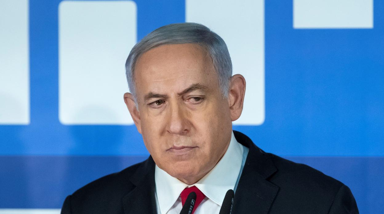 Netanyahu, durante la rueda de prensa tras conocer el anuncio de la justicia