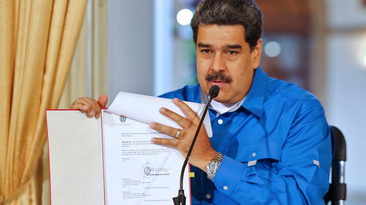 El presidente ilegítimo de Venezuela, Nicolás Maduro