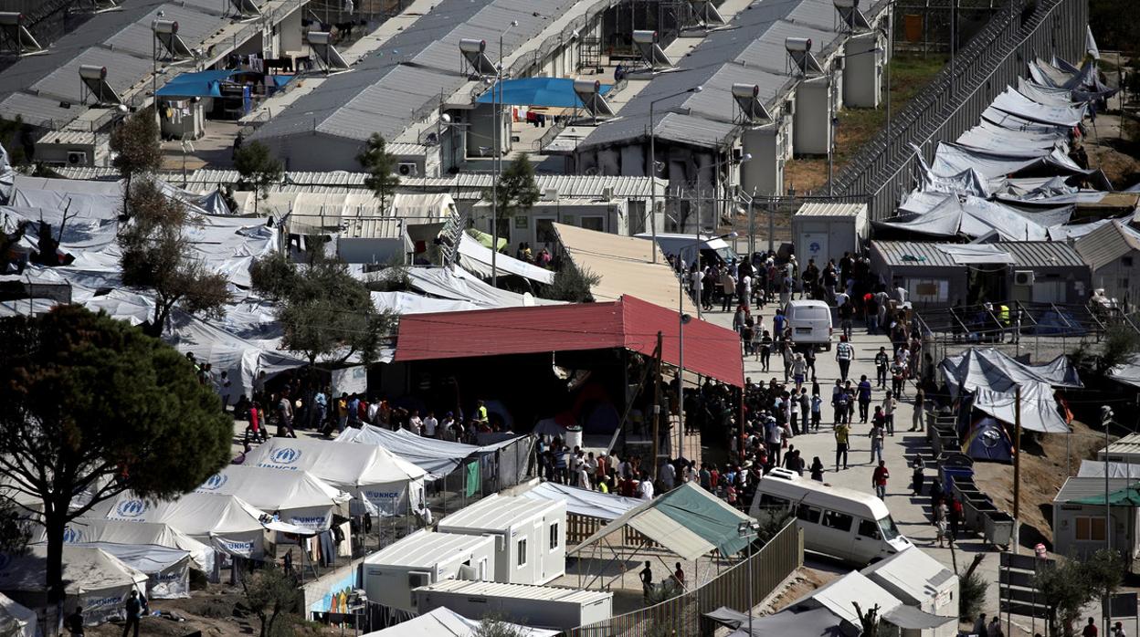 Campo de refugtiados de Moira, en Lesbos