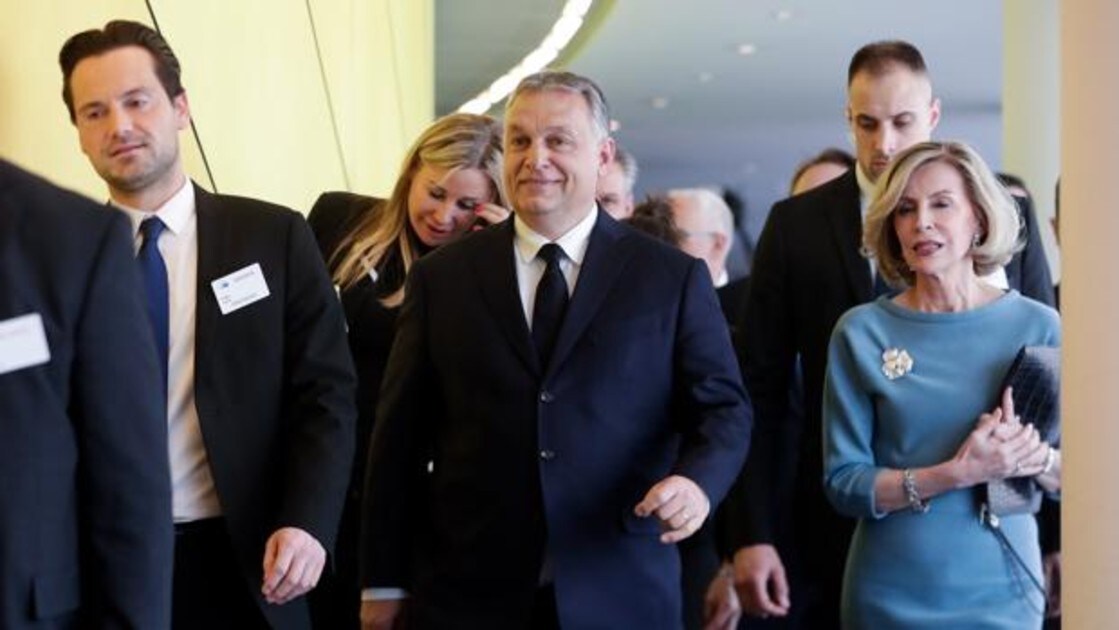 El primer ministro húngaro, Orbán, a su llegada a la asamblea del PPE en Bruselas