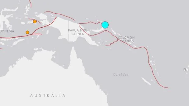 Alerta de tsunami en las costas de Papúa Nueva Guinea tras un terremoto de magnitud 7,5