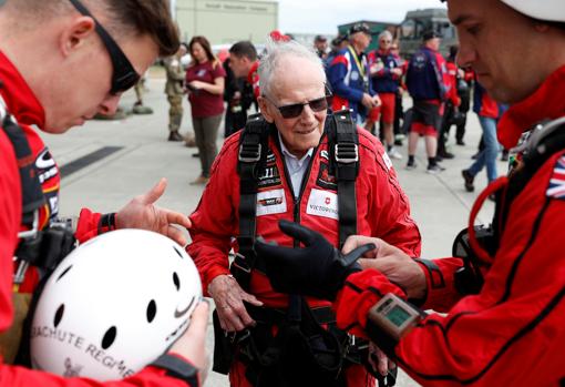 El veterano Harry Read antes de su salto