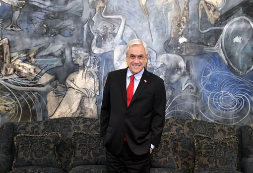 Sebastián Piñera posa para ABC en el Palacio de la Moneda