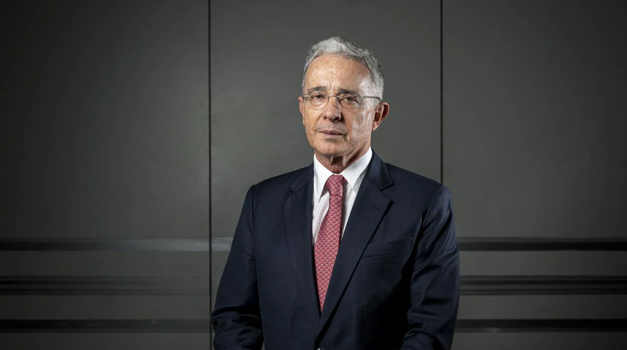 El expresidente de Colombia, Álvaro Uribe, el pasado jueves en Madrid