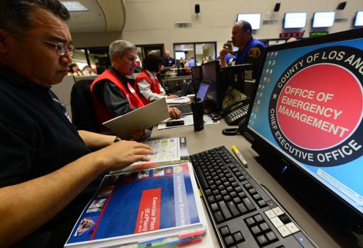 El Centro de Mando de la Oficina de Gestión de Emergencias de Los Ángeles, en una imagen de archivo