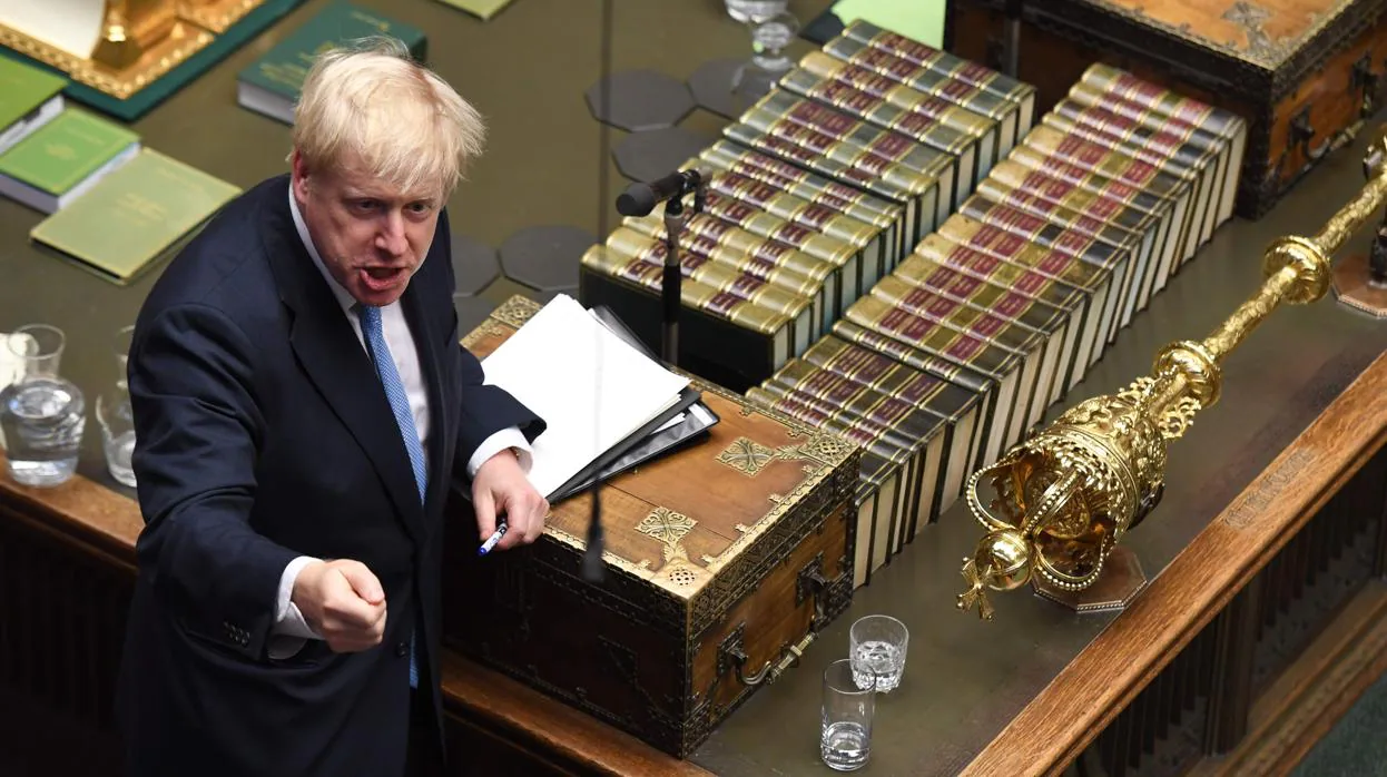 Boris Johnson, durate su primera comparecencia como primer ministro ante la Cámara de los Comunes