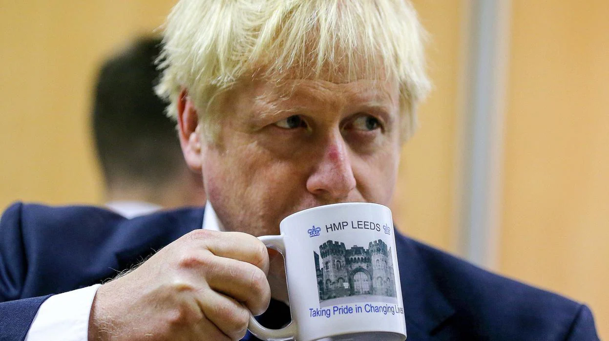 Boris Johnson, durante su visita a una cárcel de Leeds la semana pasada