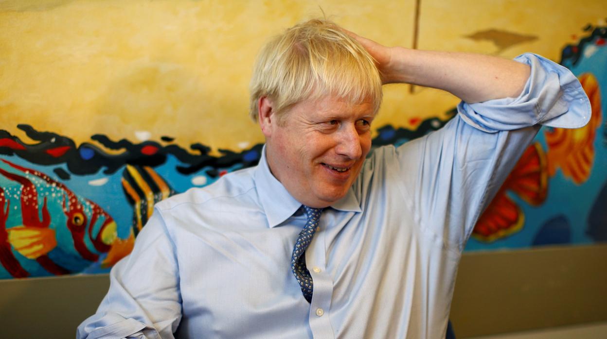 El primer ministro británico, Boris Johnson, ayer