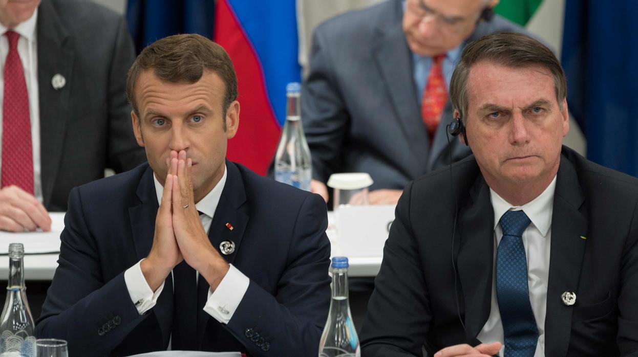 Emmanuel Macron y Jair Bolsonaro, durante la pasada cumbre del G-20 en Osaka