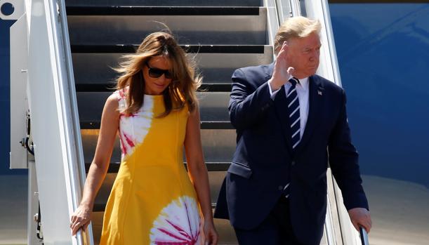 Trump aterriza en Biarritz y mantiene un primer encuentro con Macron
