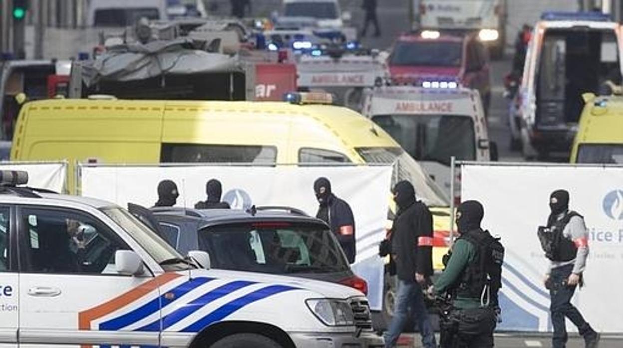 Imagen del atentado de Bruselas, en el metro de metro de Malbeek (fotografía de archivo)