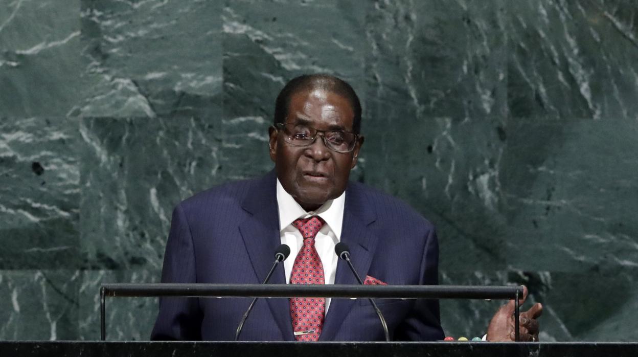 Robert Gabriel Mugabe, durante un dicurso en la sede de la ONU