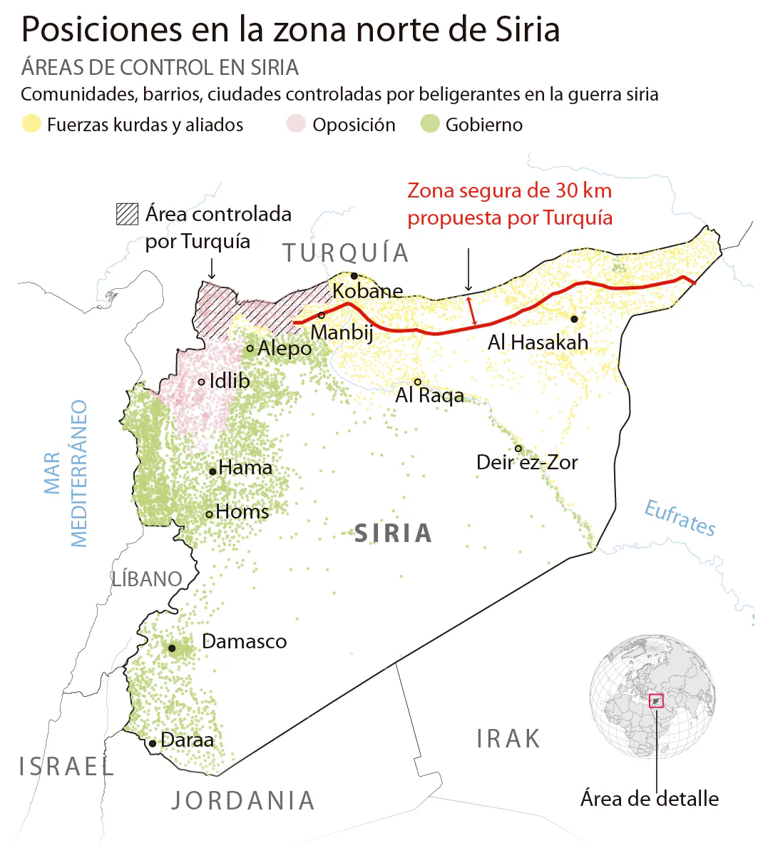 Al Assad despliega sus tropas hacia la frontera turca tras cerrar un acuerdo con los kurdos