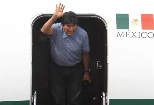 Evo Morales, esta semana a su llegada a México