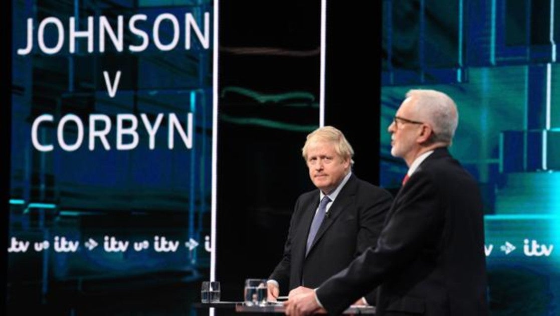 El debate televisado entre Boris Johnson y Jeremy Corbyn