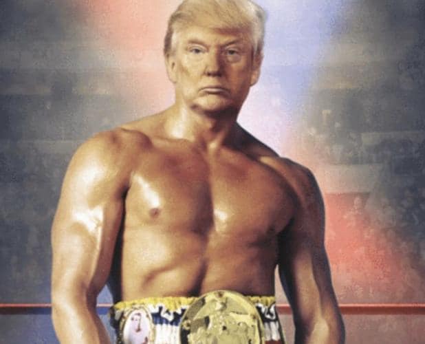 Trump tuitea una foto suya a lo Rocky Balboa