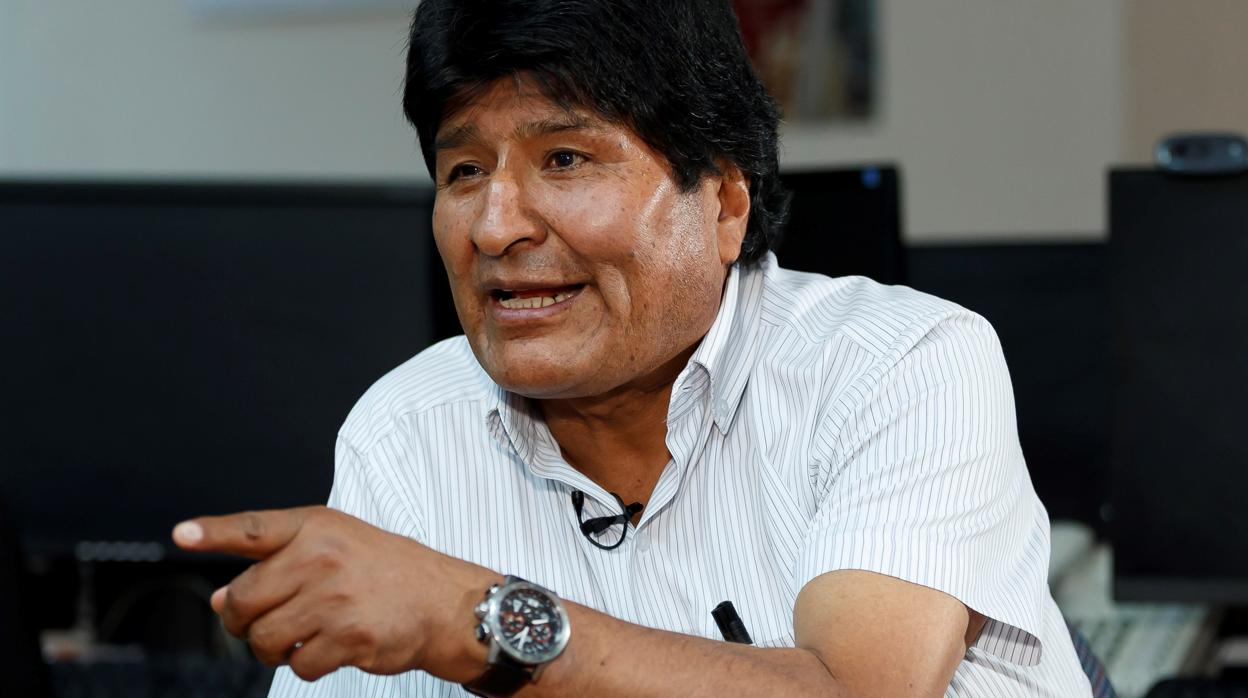 Evo Morales durante la entrevista