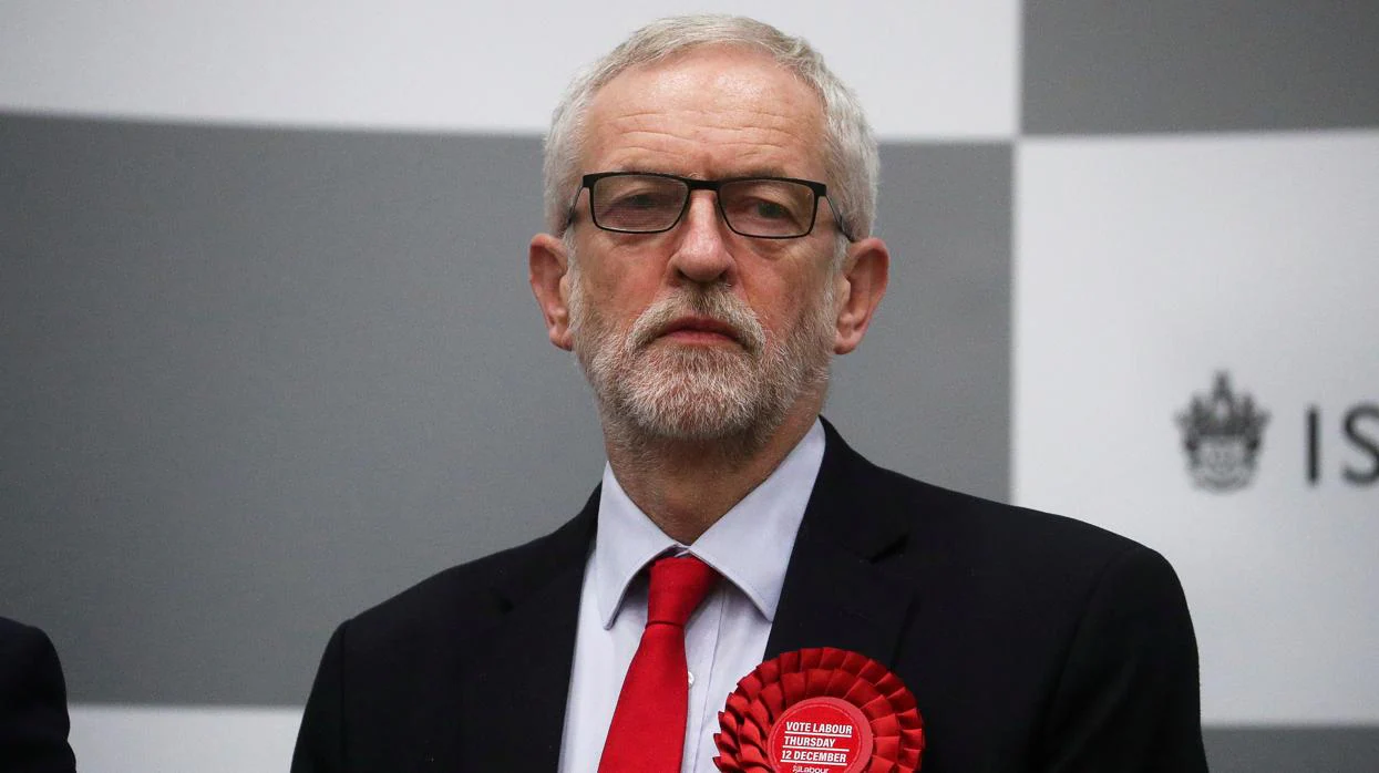 El líder de los laboristas, Jeremy Corbyn, en la noche electoral