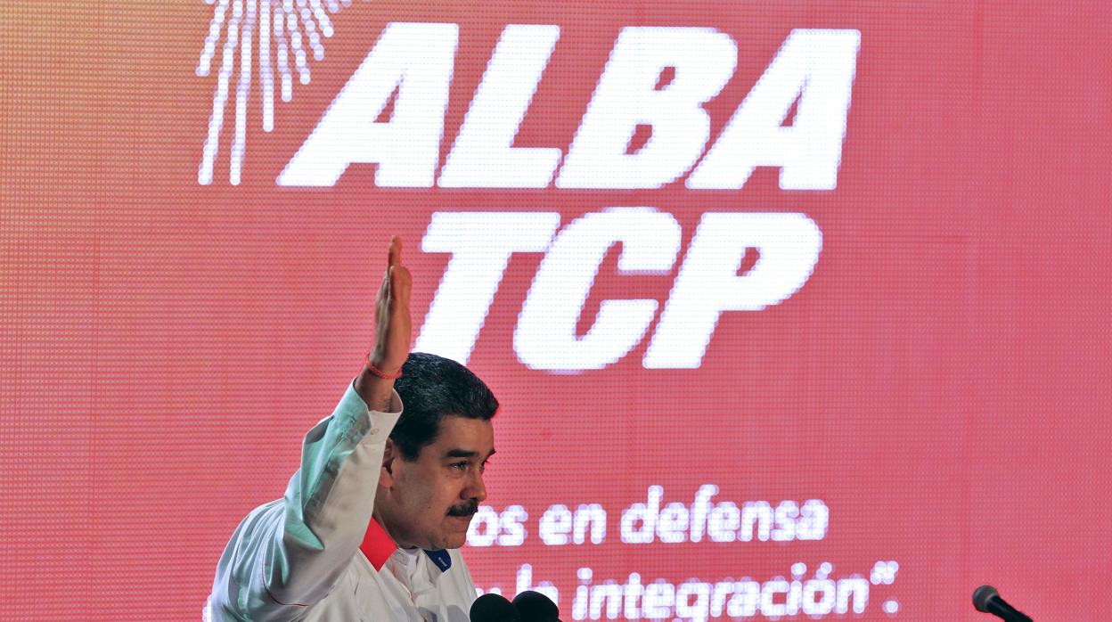 Nicolás Maduro en un acto público