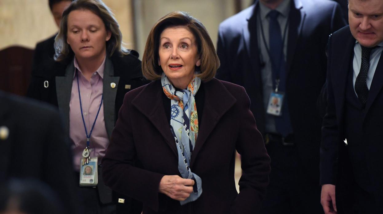 La presidenta de la Cámara de Representantes, la demócrata Nancy Pelosi, este miércoles