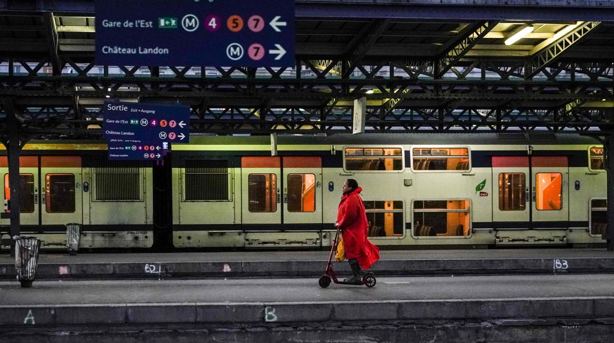 Estación Gare de L'Est, el pasado viernes durante una de las jornadas de huelga en París