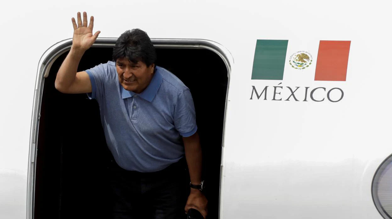Evo Morales, el pasado noviembre a su llegada a México tras renunciar como presidente de Bolivia