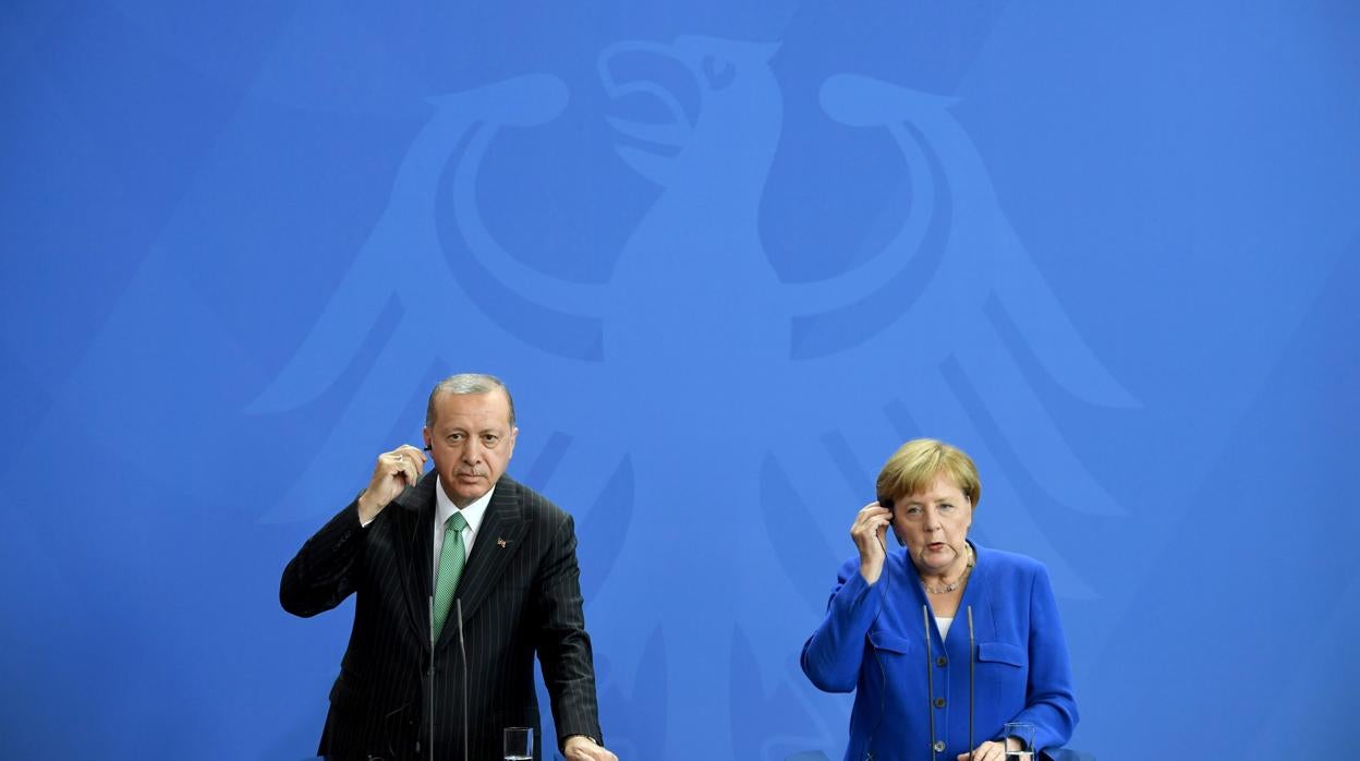 Merkel y Erdogan en un encuentro en 2018